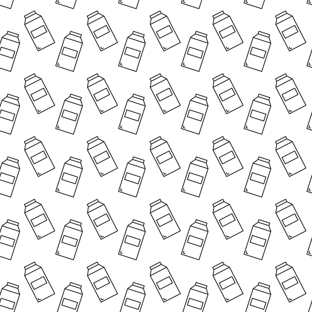 Bottles Pattern Vector Illustration on Transparent Background