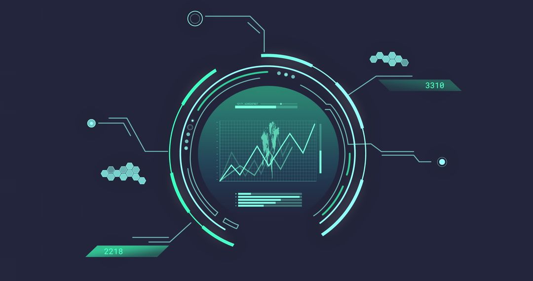 Futuristic Digital Dashboard Displaying Global Data