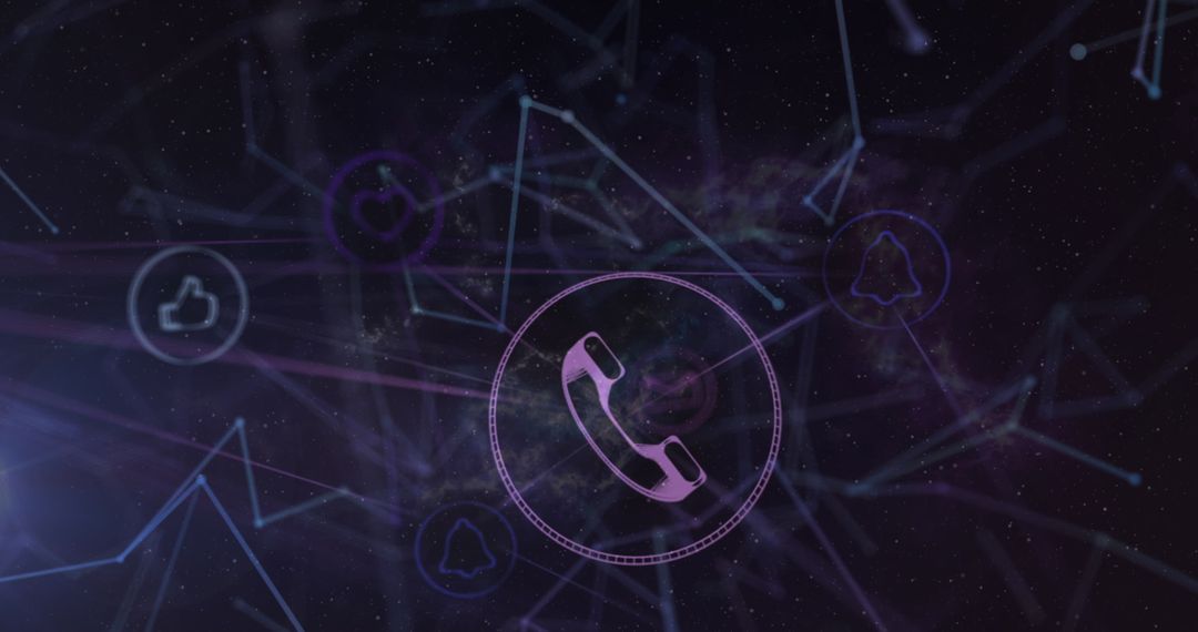 Global Technology Digital Interface Network Background