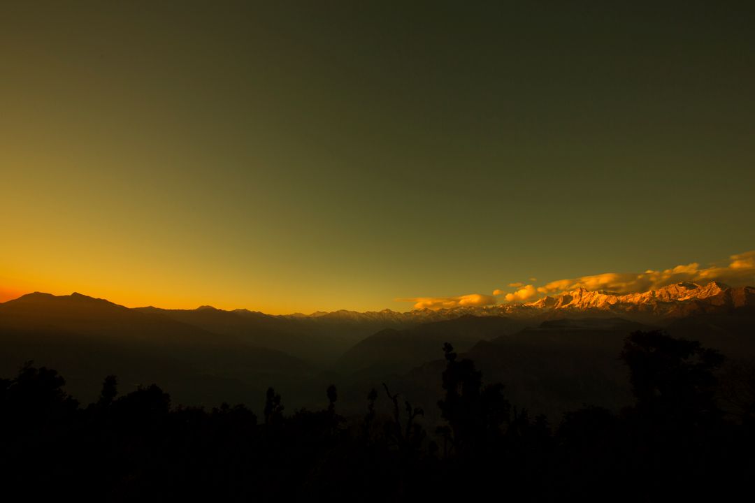 Majestic Mountain Range at Sunrise with Golden Sky - Free Images, Stock Photos and Pictures on Pikwizard.com