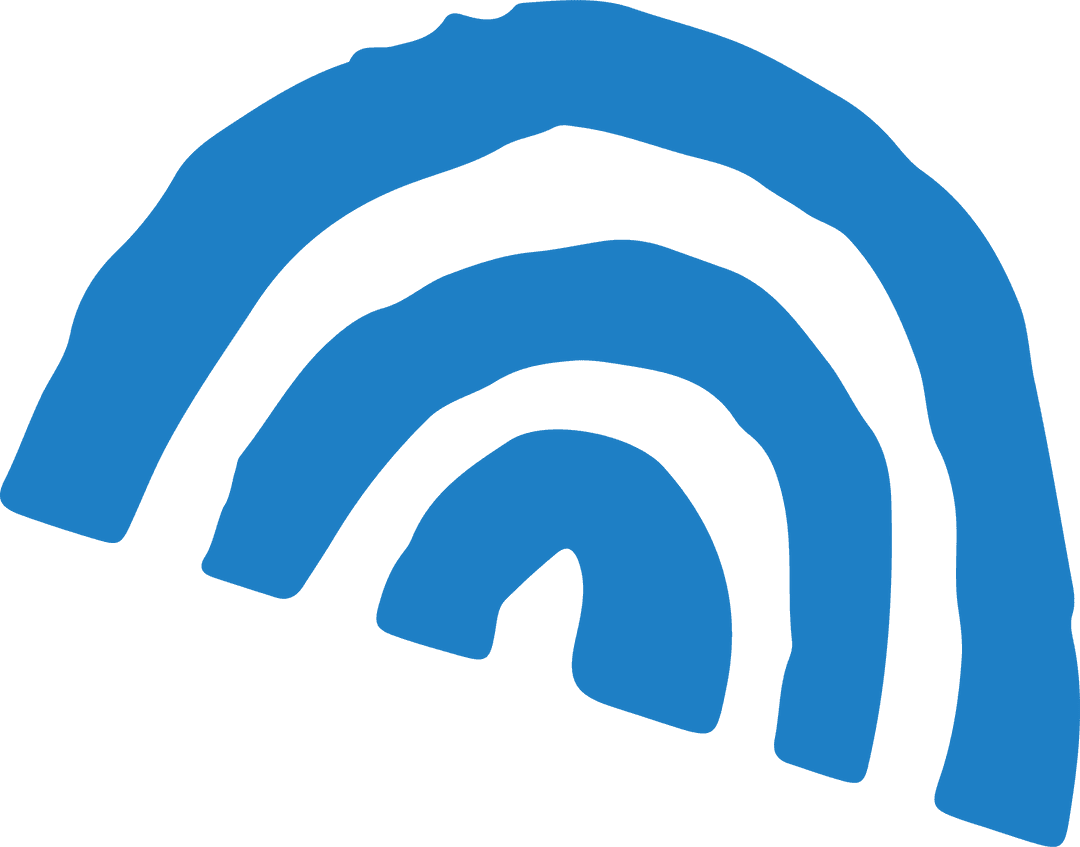 Blue Signal Arches on Transparent Background for Tech Design