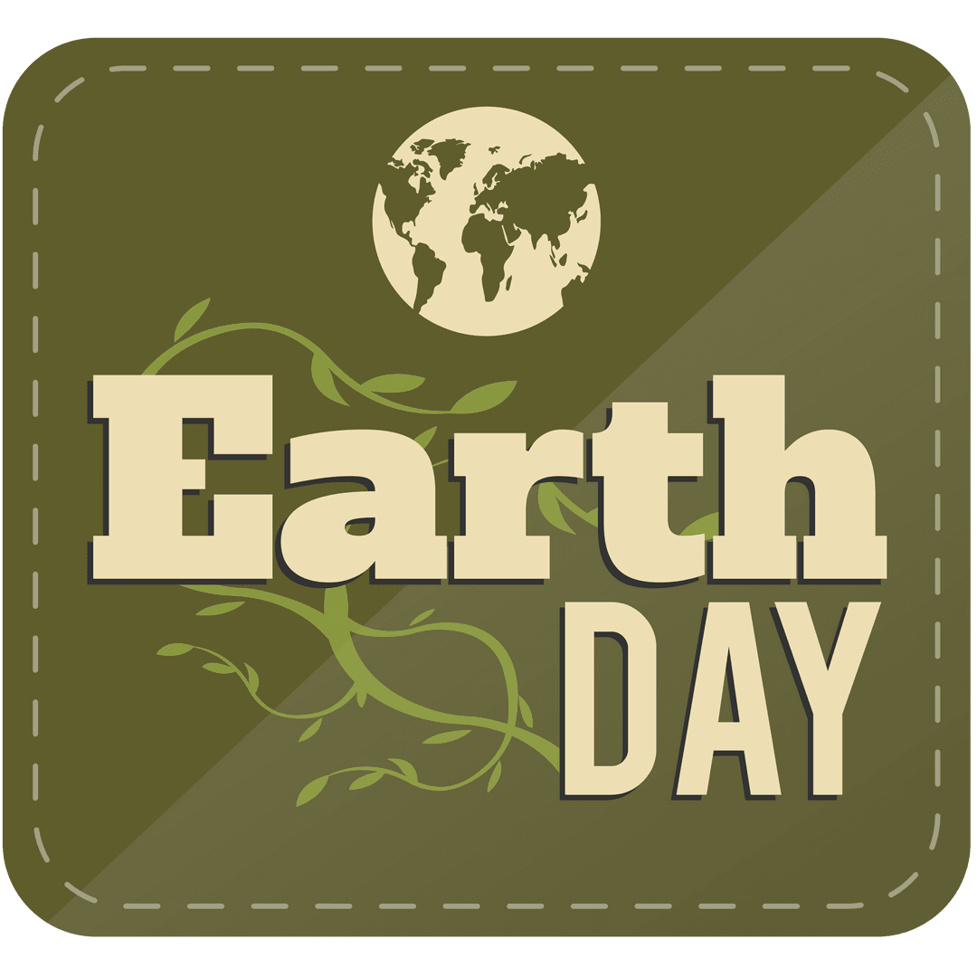 Earth Day Vector Illustration on Transparent Background