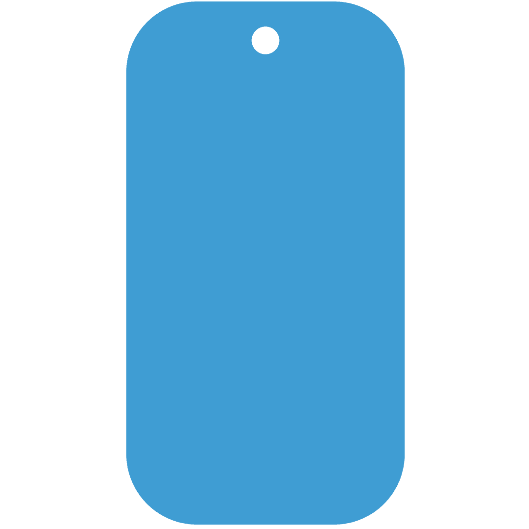 Blue Gift Card Label on Transparent Background for Versatile Use