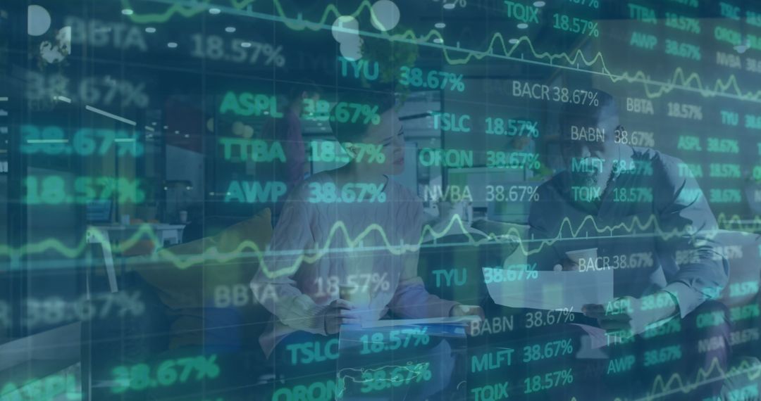 Financial Experts Analyzing Market Data in Modern Office