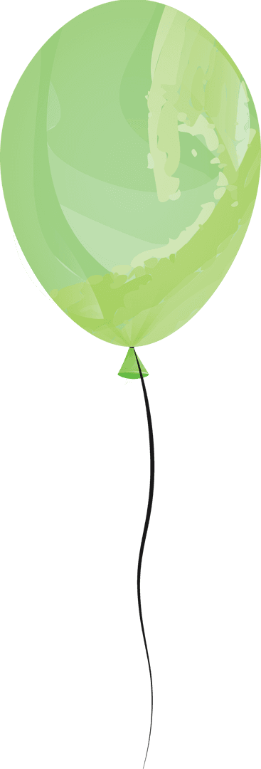 Green Transparent Balloon on String for Celebrations