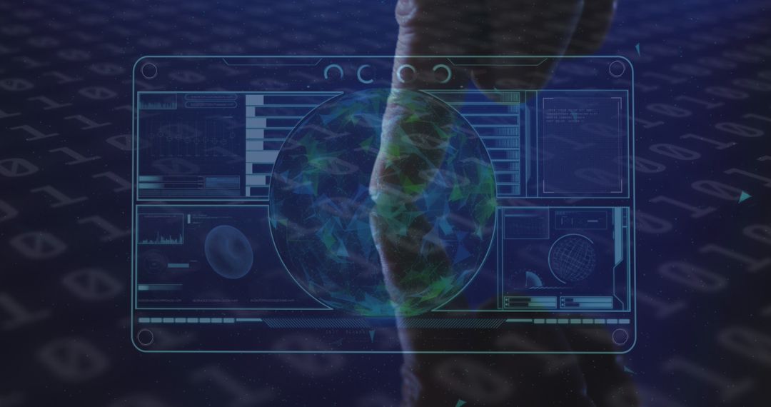 Data Processing Interface with Holographic Elements and Human Interaction
