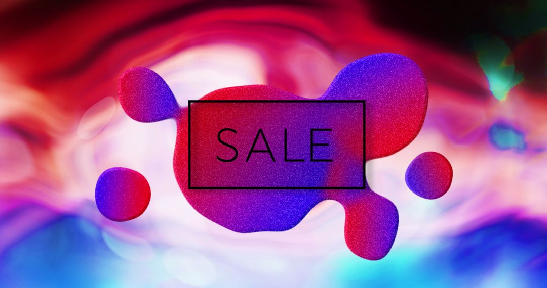 Vibrant Sale Icon on Multicolor Background for Shopping
