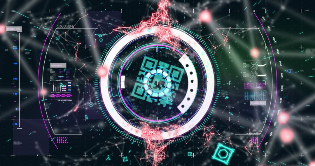 Digital Interface Displaying QR Code for Secure Scanning
