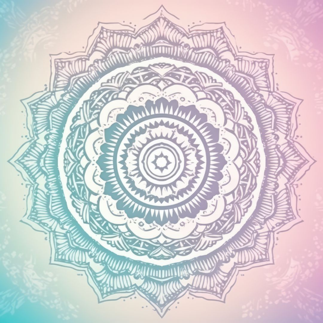 White mandala design on blue and purple background, created using generative ai technology - Free Images, Stock Photos and Pictures on Pikwizard.com