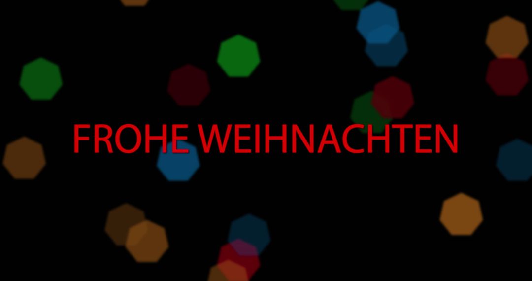Festive Frohe Weihnachten Greeting with Colorful Lights