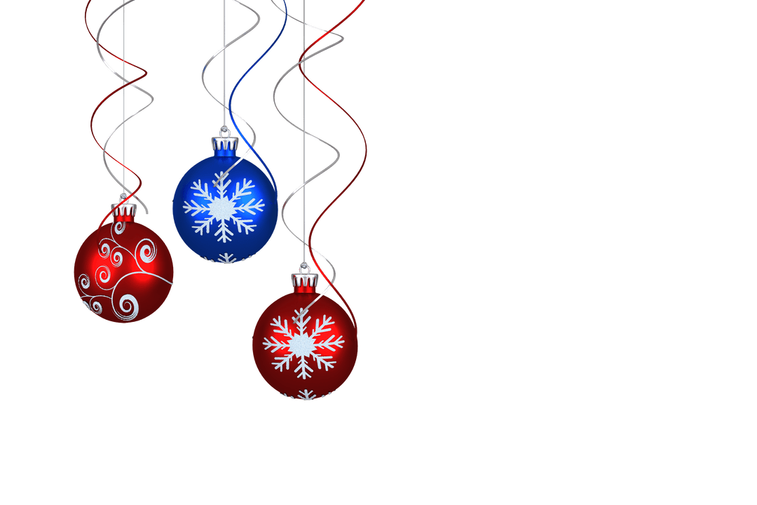 Transparent Christmas Baubles with Snowflake Ornaments