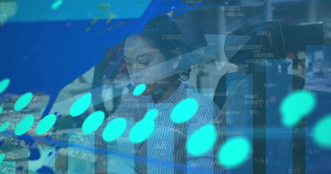 Multitasking Professionals Analyzing Data on Digital Screens