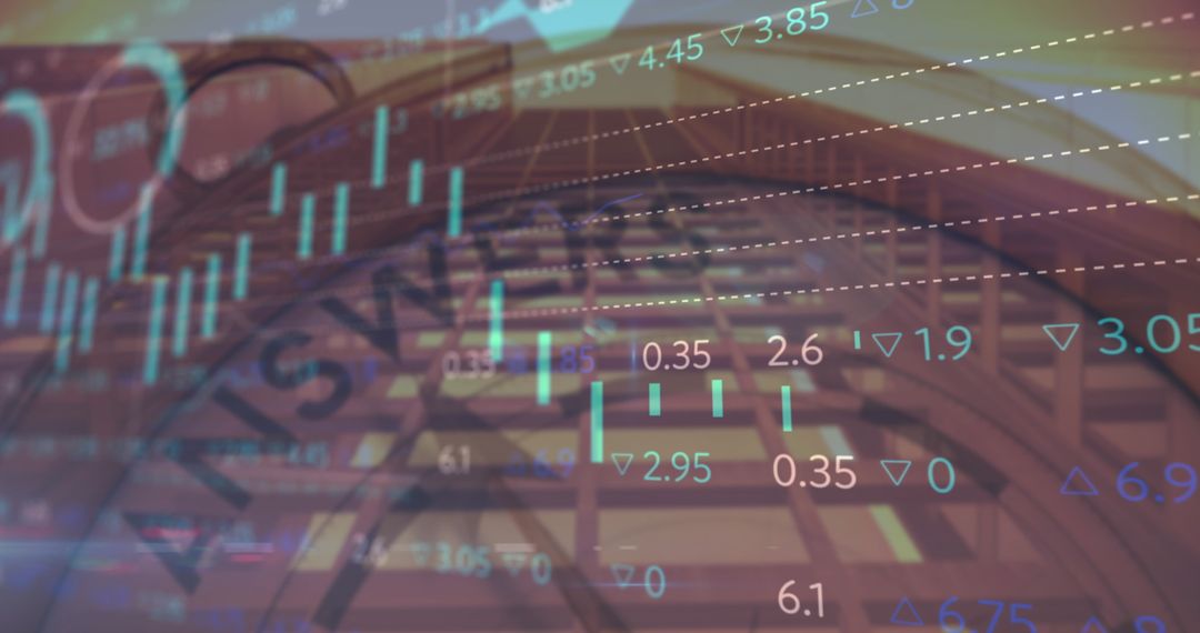 Financial Data Integrated with Global Time Concepts Art