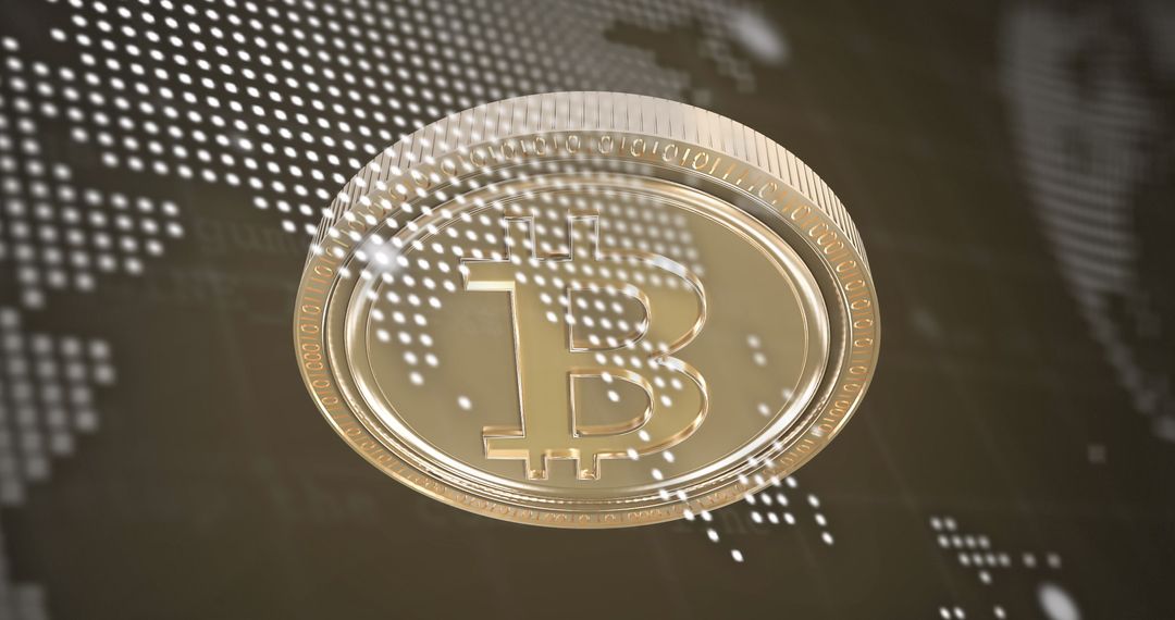 Gold Bitcoin Overlay on Digital Financial Data