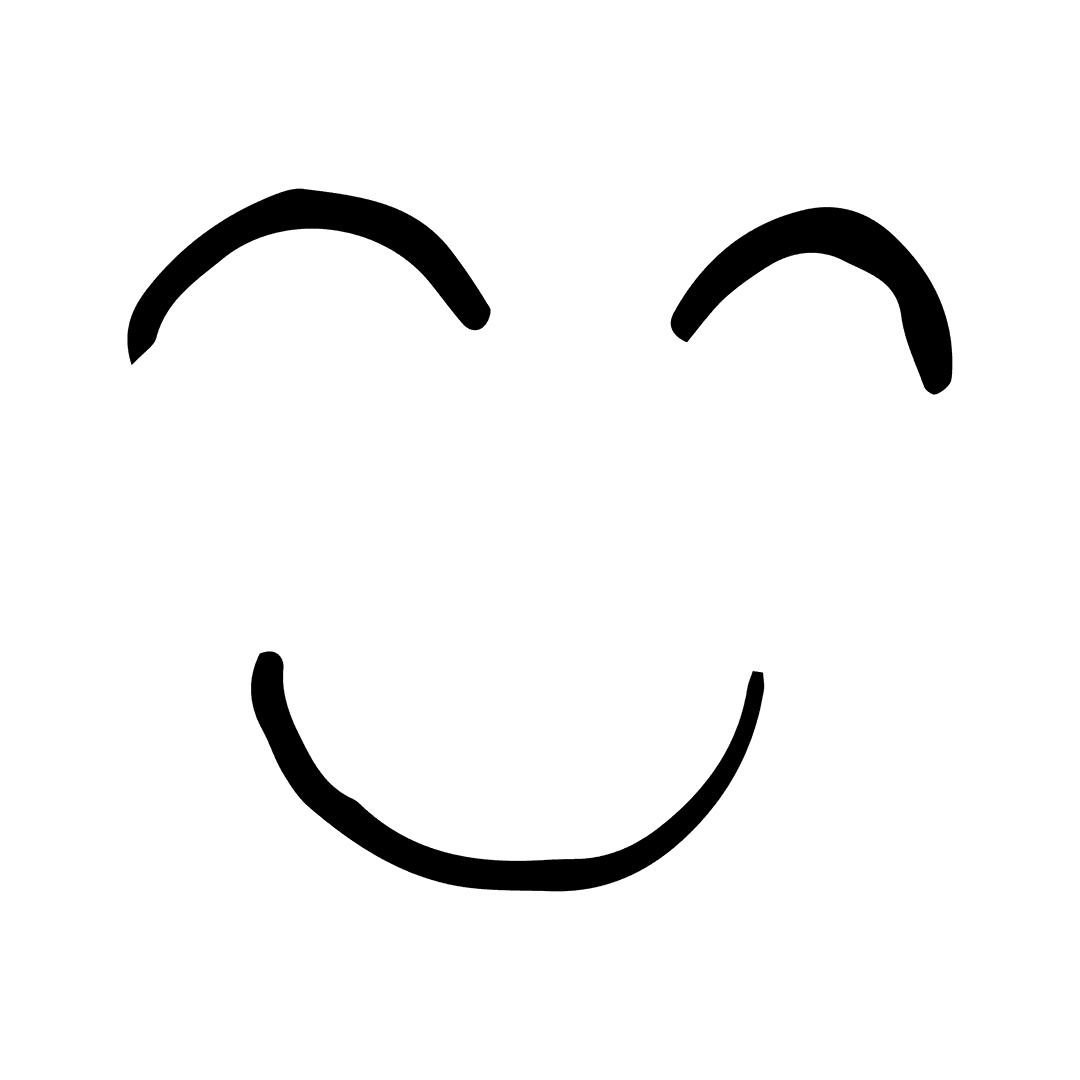 Smiling Emoji Face Illustration on Transparent Background