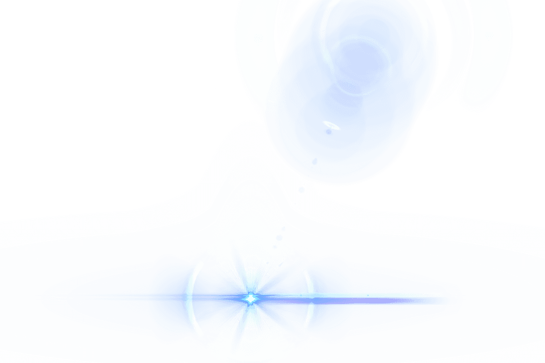 Digital Illustration of Blue Abstract Light on Transparent Background