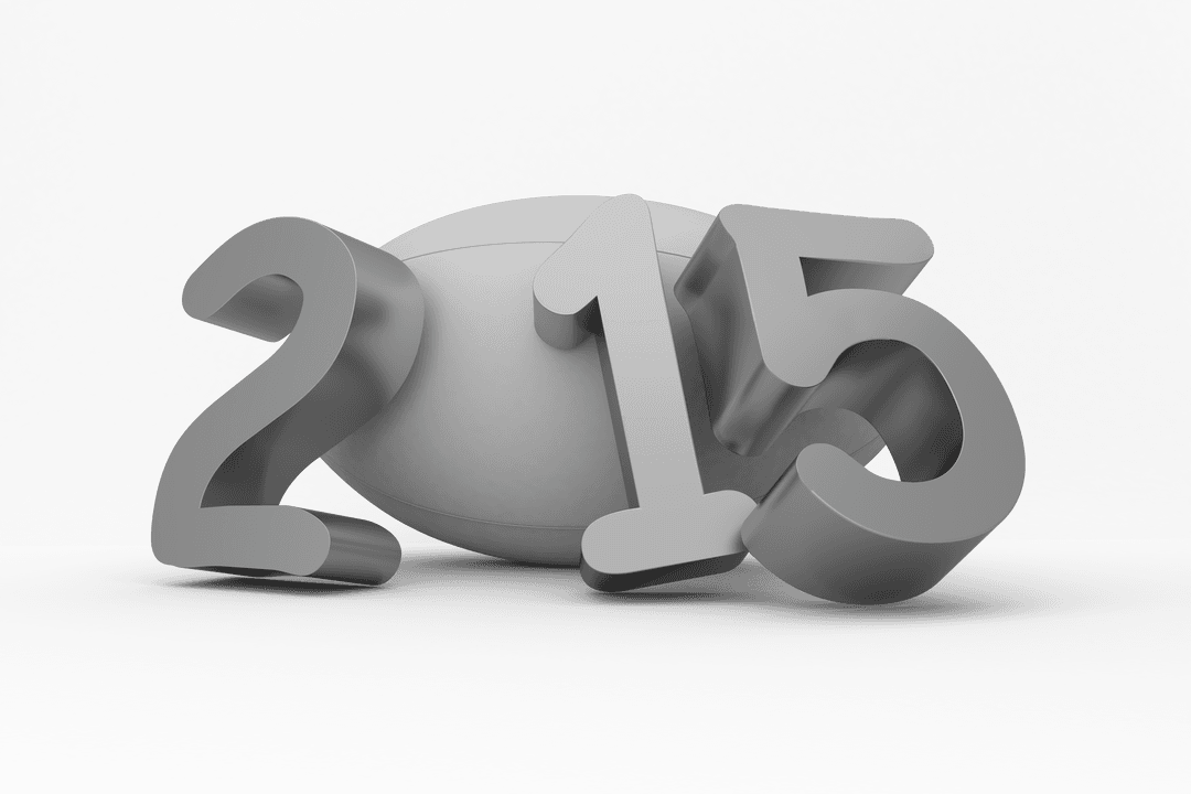 Transparent 2015 Number Rugby Ball Background