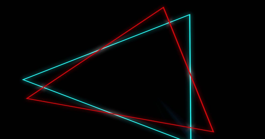 Modern Neon Geometric Shapes with Vibrant Light Trails