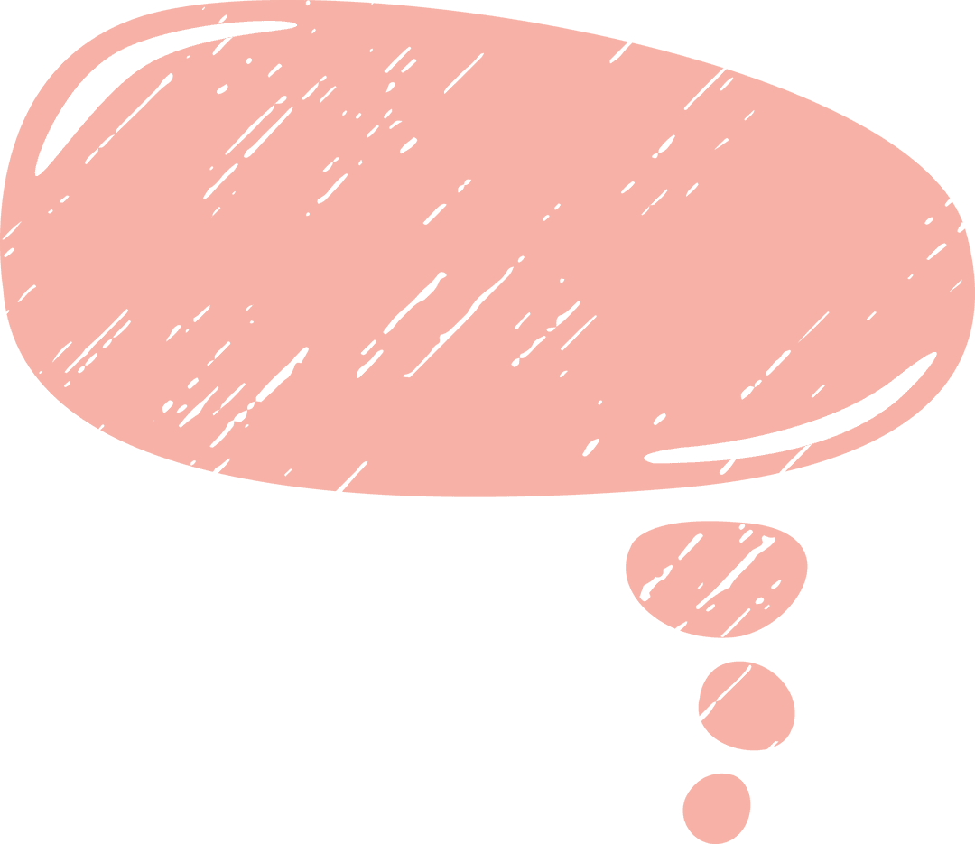 Pink Speech Bubble Illustration on Transparent Background for Communication
