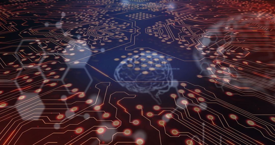 Digital Circuit Network with Neural Elements on Dark Background