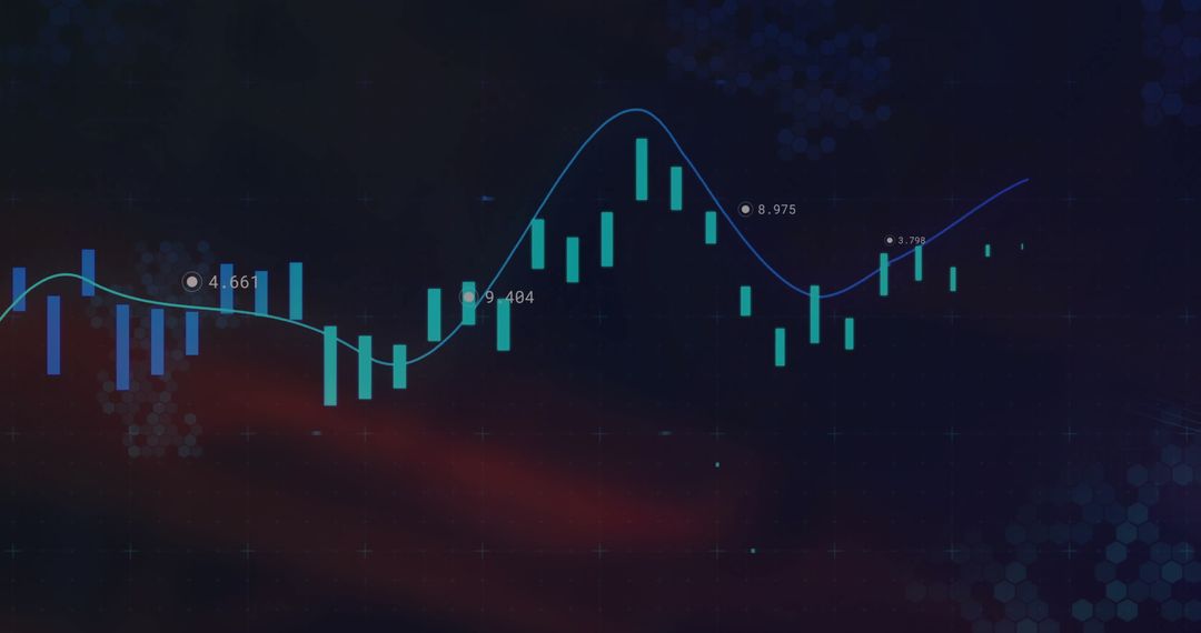 Dynamic Financial Data Analysis on Dark Background