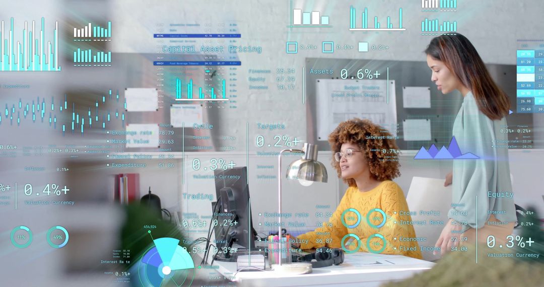 Financial Data Processing by Diverse Team in Modern Office