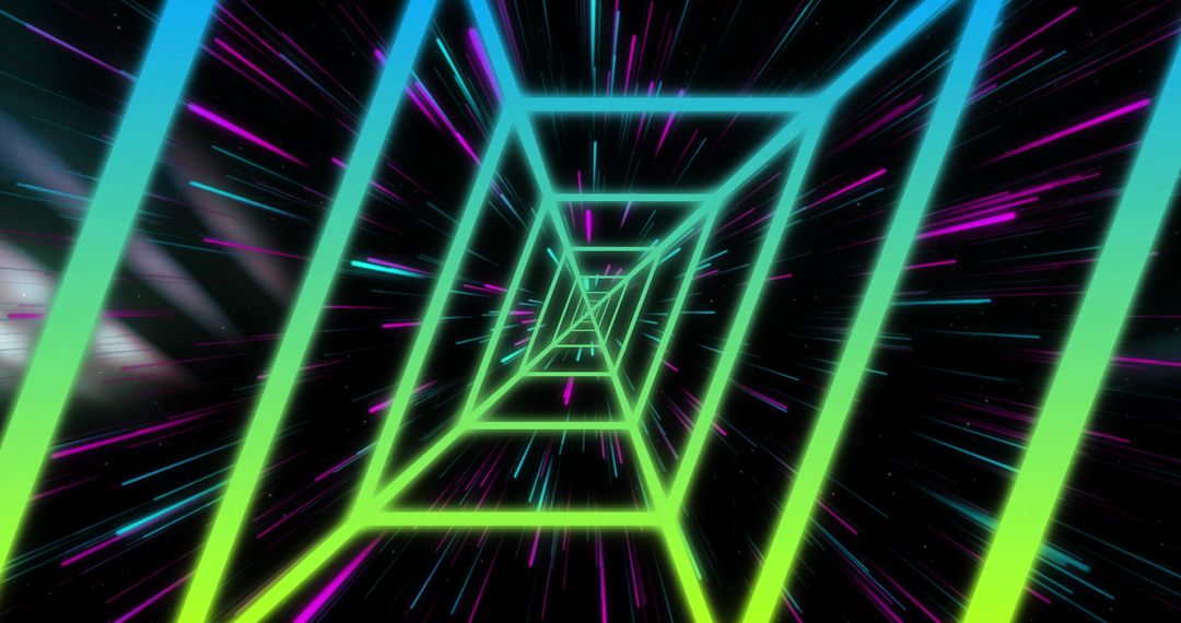 Dynamic Glowing Neon Lines for Futuristic Concepts