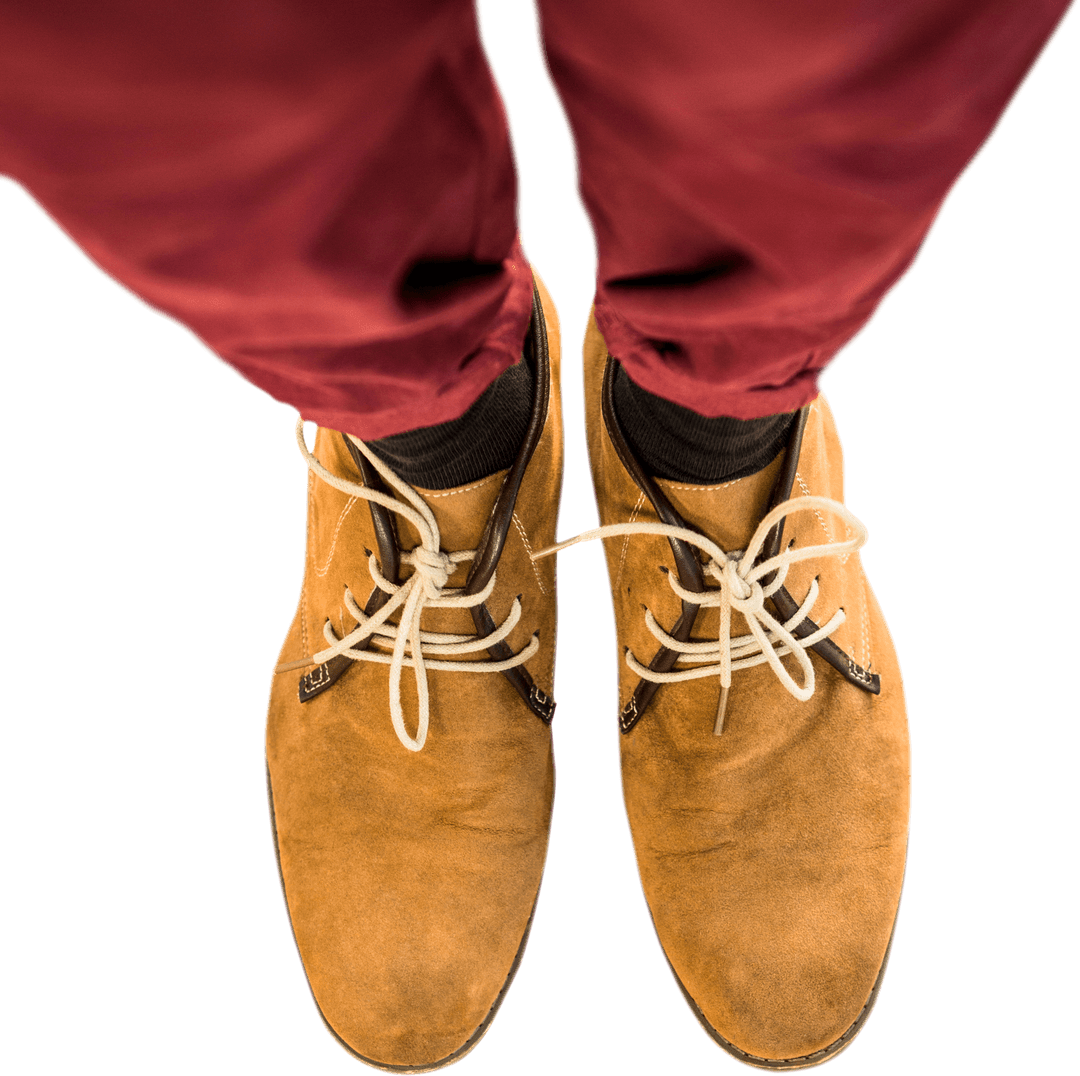 Modern Casual Shoes with Burgundy Pants Transparent Background