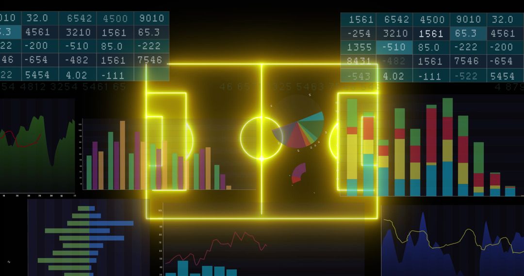 Neon Stadium Concept with Digital Data Interface
