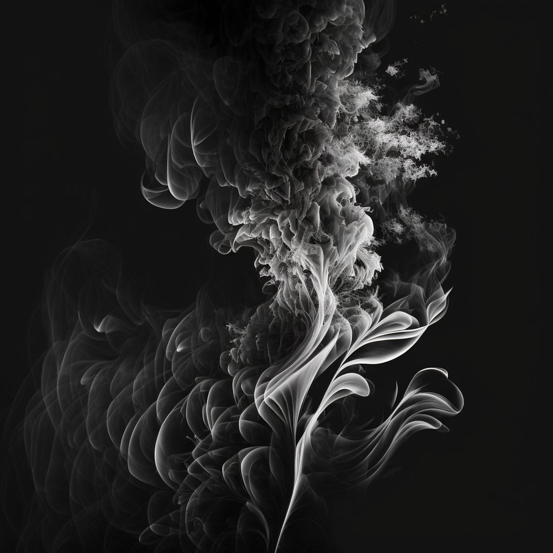 Abstract Smoke Art, Intricate Black and White Design - Free Images, Stock Photos and Pictures on Pikwizard.com
