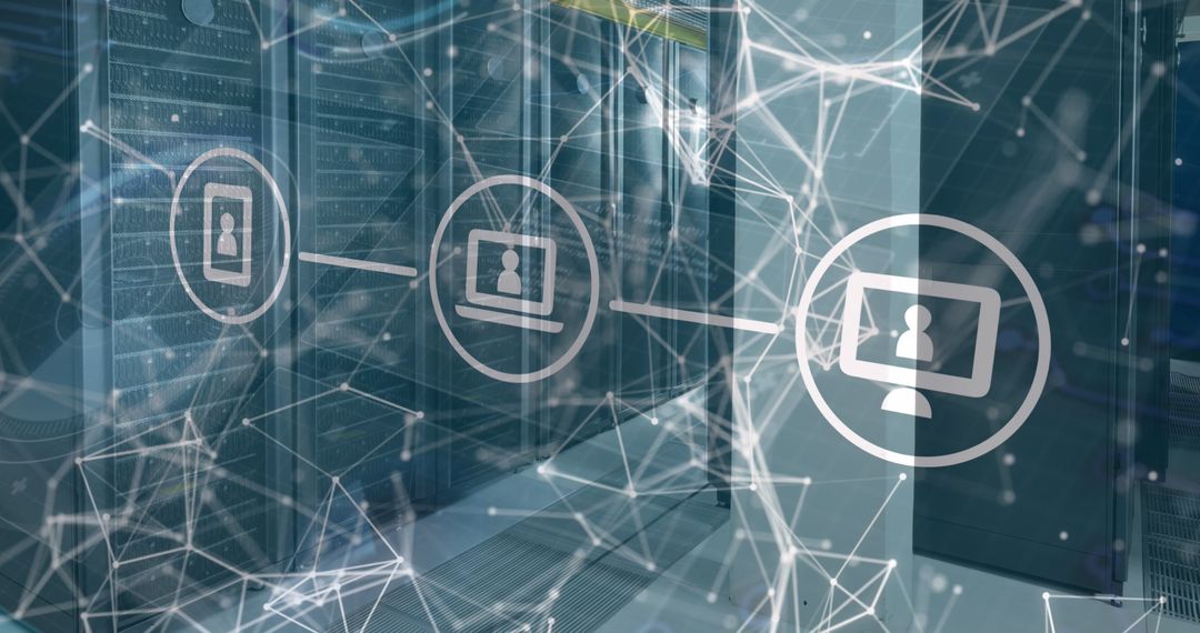 Digital Network Connections Over Server Room Overlay