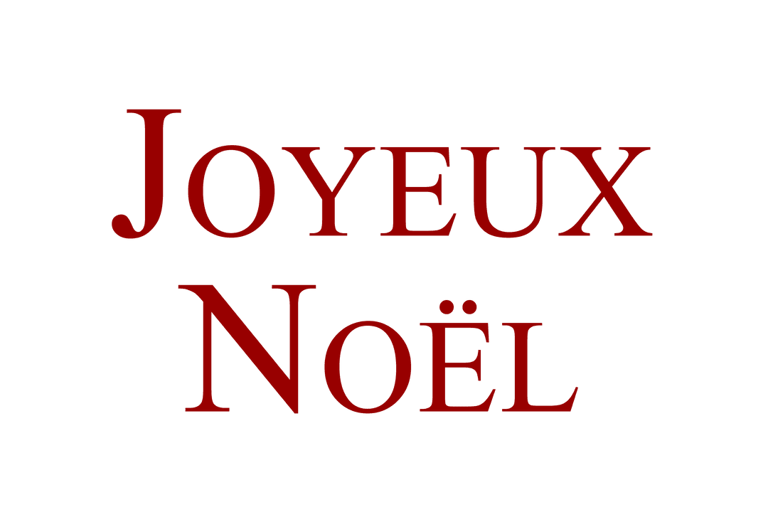 Joyeux Noel Text in Elegant Red Font on Transparent Background