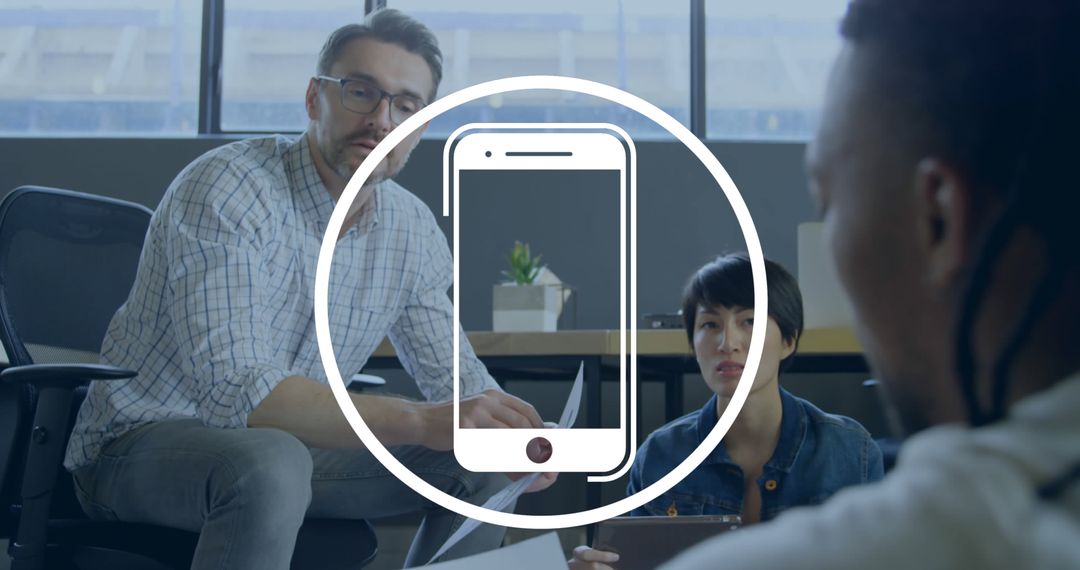 Business Collaboration with Digital Data Processing Concept