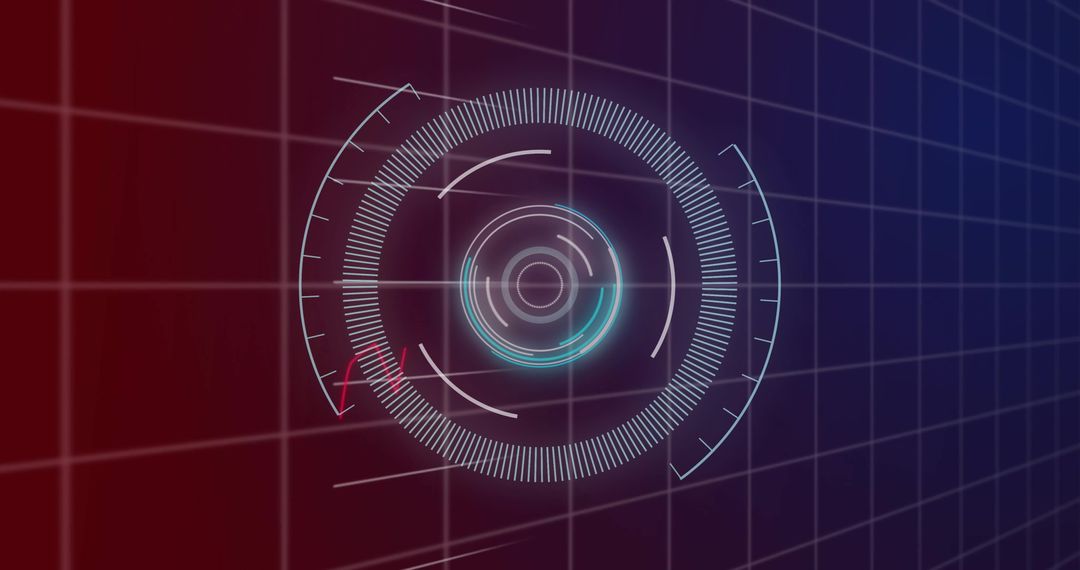 Futuristic Financial Data Analysis Interface with Scope Visualization