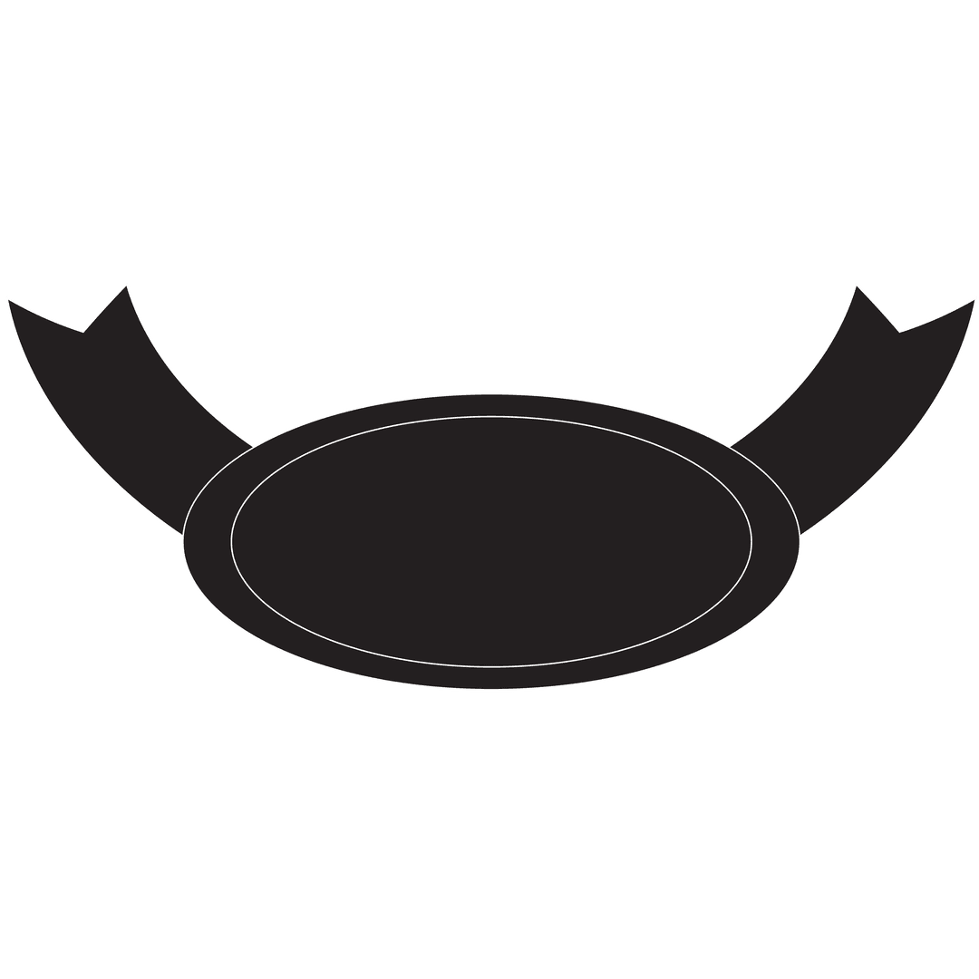Transparent Black Badge Illustration with Copy Space