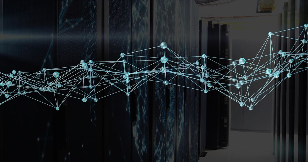 Glowing Network Nodes Interconnecting in Dark Data Center