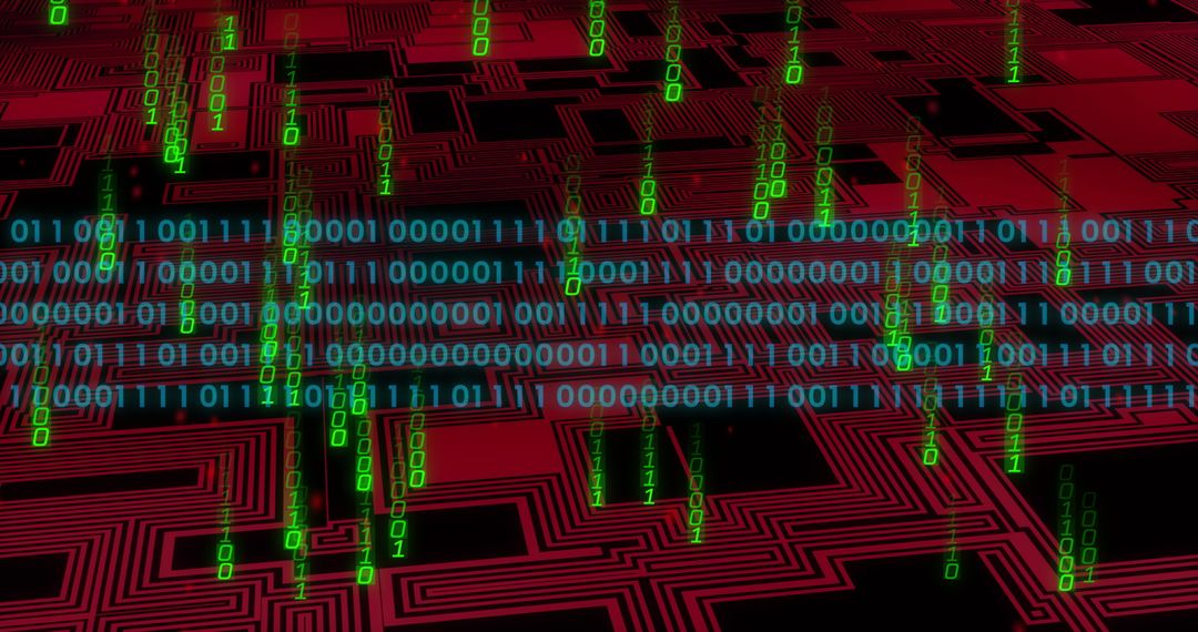 Binary code streaming over circuit board concept