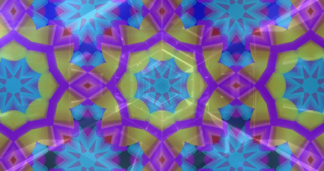 Abstract Kaleidoscope Pattern with Vivid Colors