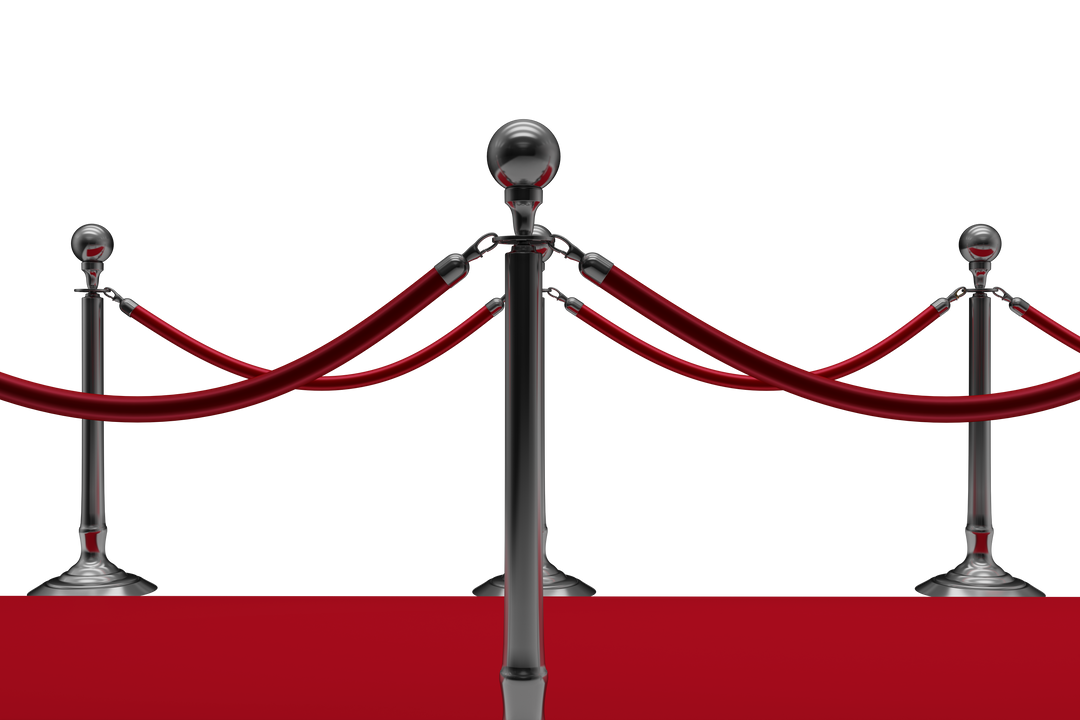 Spectacular Red Carpet and Crowd Barrier on Transparent Background - Download Free Stock Images Pikwizard.com