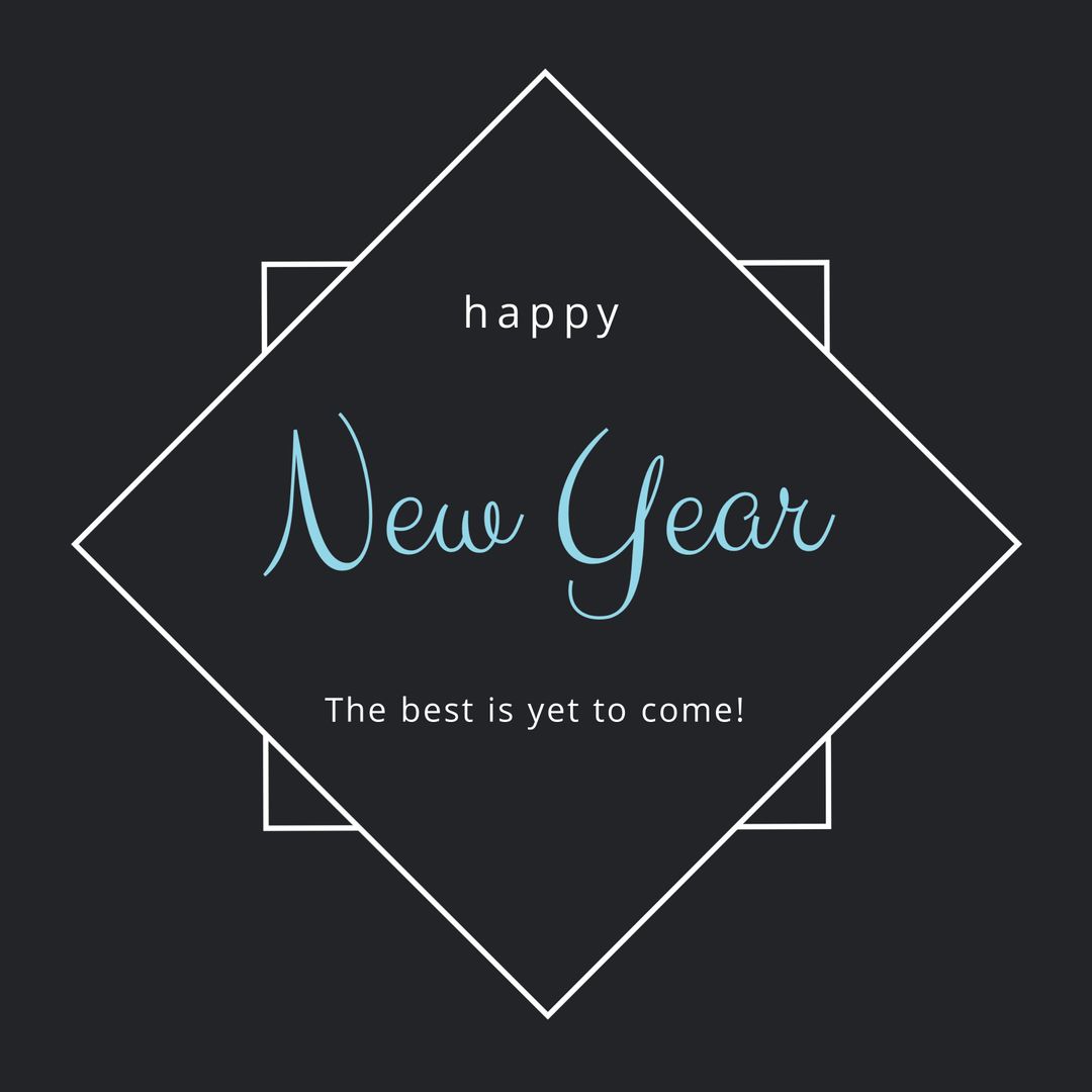 Elegant new year greeting with optimistic message