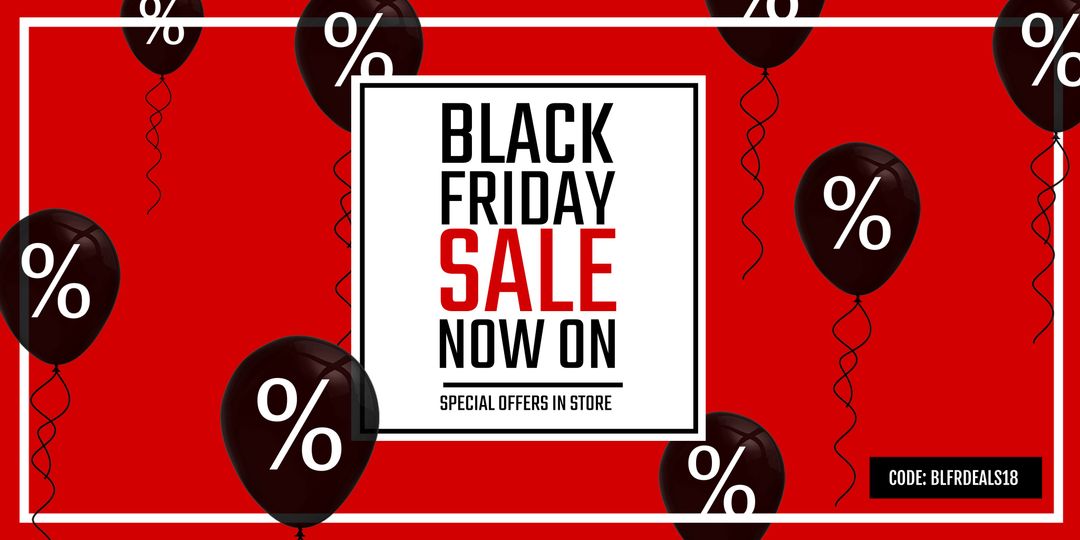 Bold Black Friday Sale Promotion with Red Background