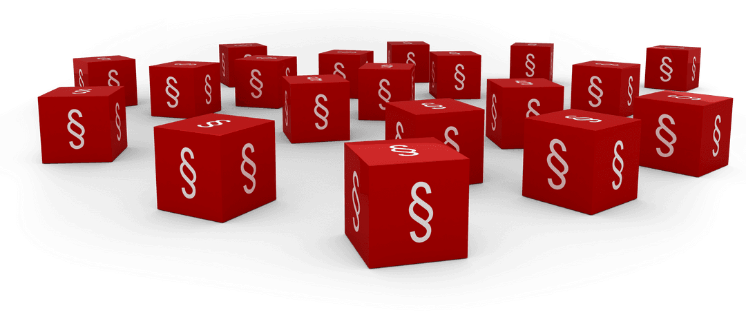 Vector Blocks with Section Symbols on Transparent Background