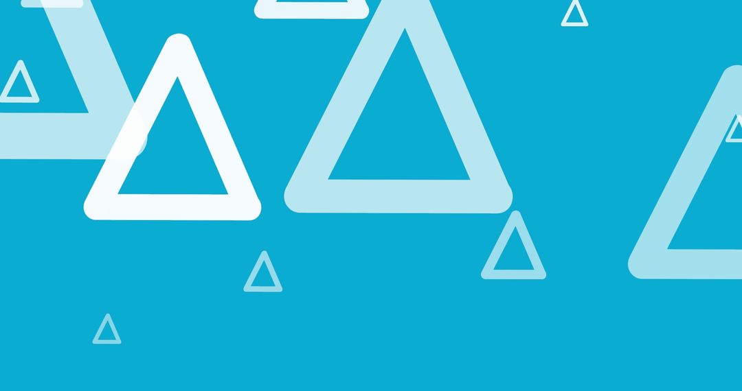 Abstract Blue Background with White Triangles Moving Upwards