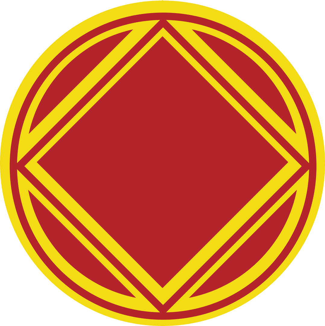 Geometric Red Diamond on Transparent Background