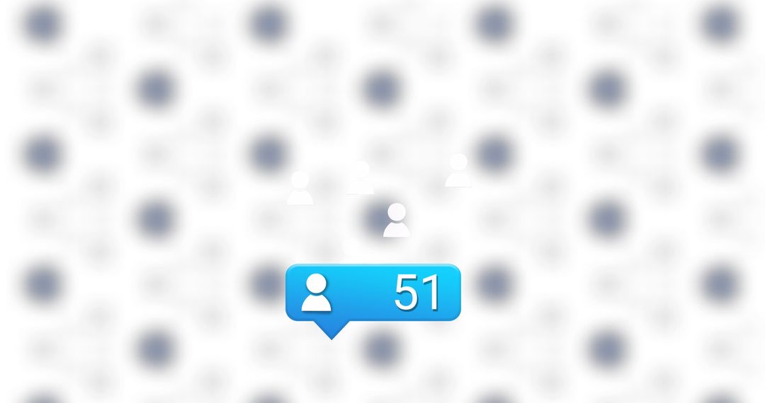 Social Media Notification Icon with Blurred Background