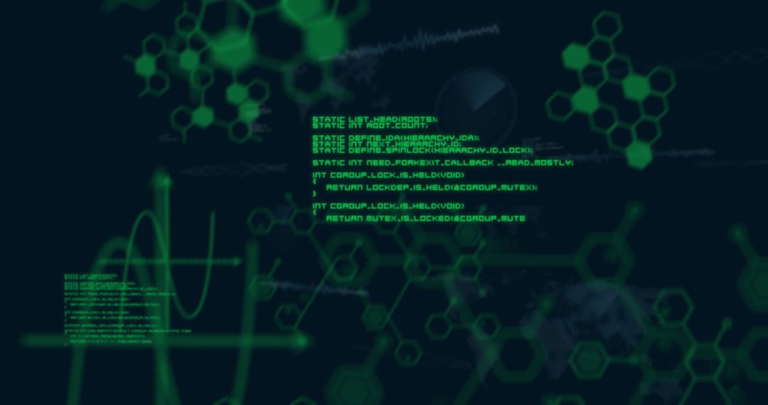 Advanced Cybersecurity Interface with Molecular and Graphical Overlays
