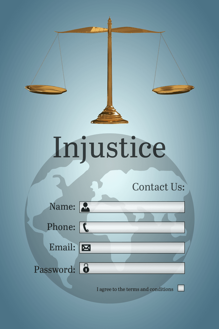 Transparent Justice Scale on Digital Login Page