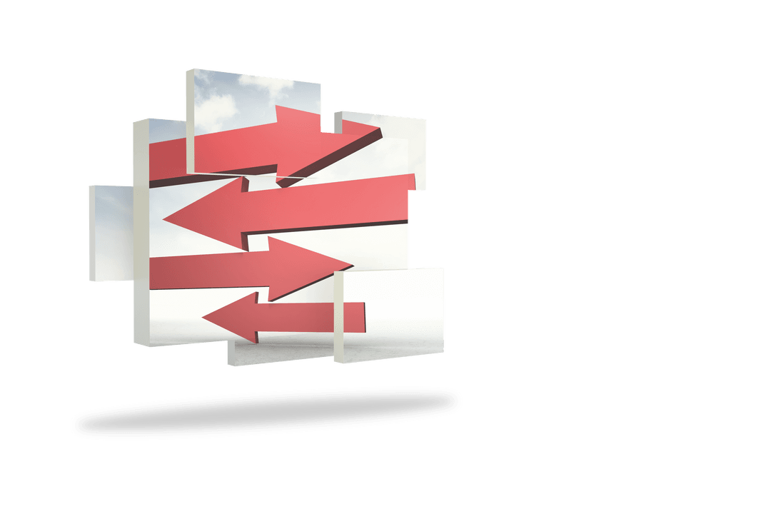 Dynamic Red Arrows Creating Transparency Against Blue Sky - Download Free Stock Images Pikwizard.com