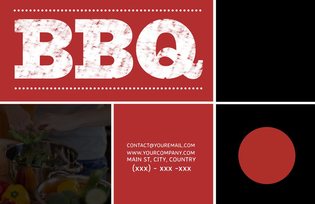 Rustic BBQ Event Flyer Design With Bold Lettering