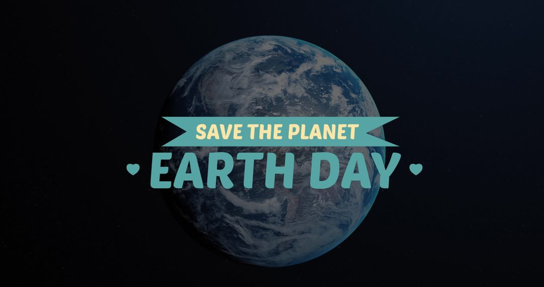 Earth Day Campaign with Continental View of Earth - Free Images, Stock Photos and Pictures on Pikwizard.com
